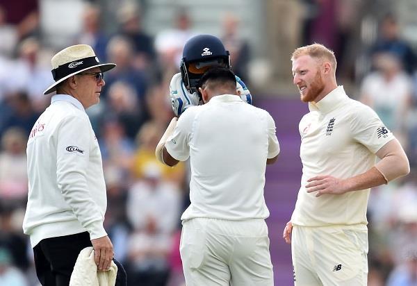stokes   fast bouncer  video on pujara  s helmet