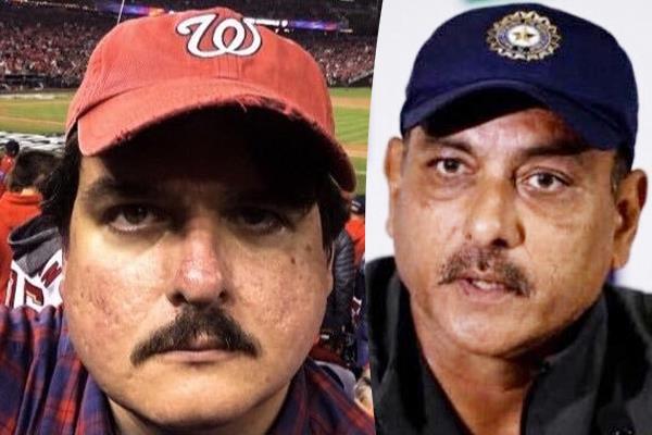 ravi shastri  s appearance in the baseball game