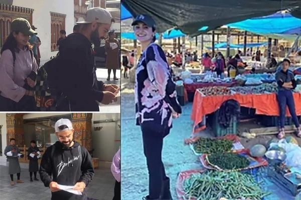 virat anushka roaming bhutan s vegetable market