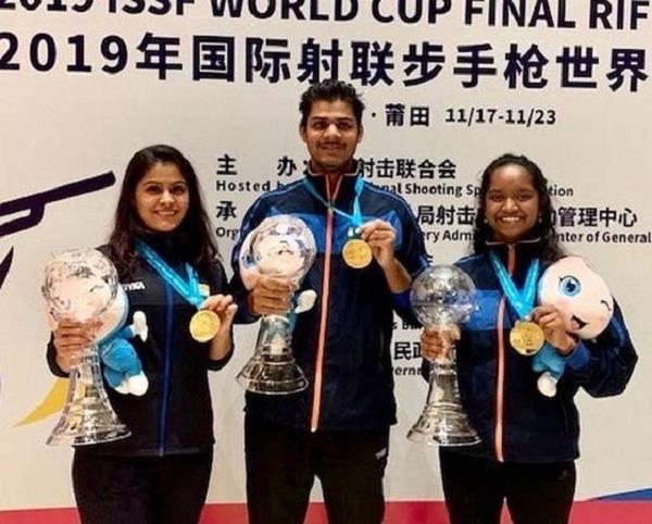 india remained at the top  winning both issf presidents trophies