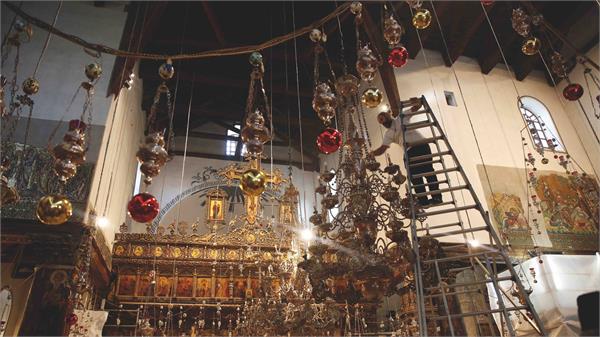 christ  s birthplace  bethlehem  ready for christmas celebration