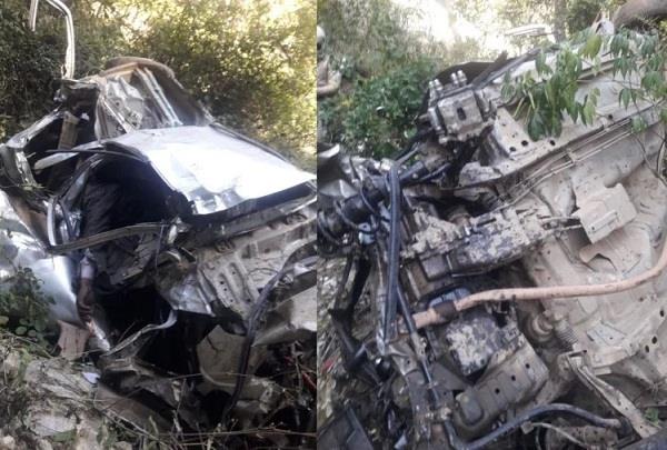 haryana car fell deep gorge solan