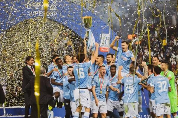 lazio wins super cup to beat juventus