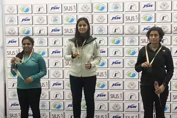 manu bhaker wins title in senior and junior 10m air pistol