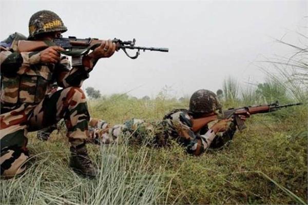 pak firing at the military outposts and residential areas