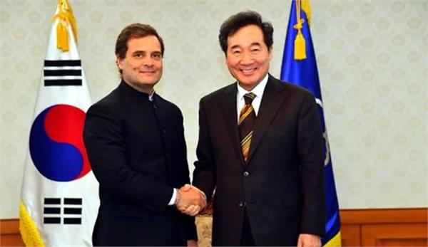 rahul meets south korean pm  discusses economy politics