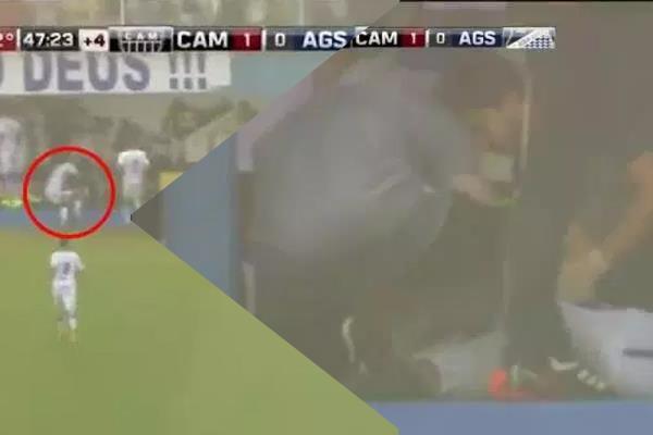 footballer is struck lightning during match brazil