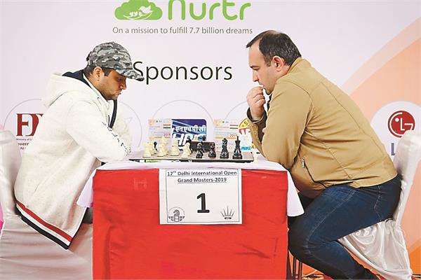chess tournament  girisha stopped top seed farrukh on draw