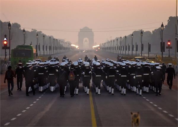 rain republic day parade