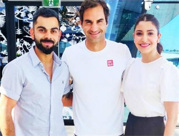 virat kohli  anushka sharma  roger federer