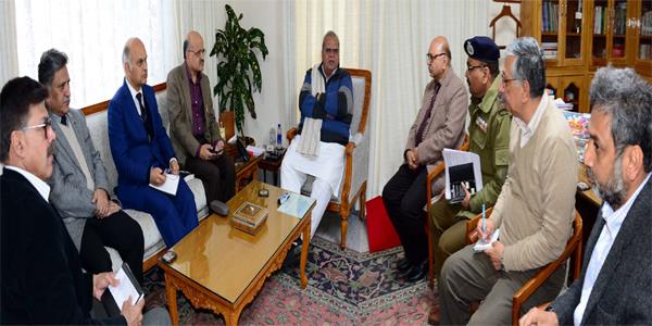 jammu and kashmir governor satyapal malik convenes a high level meeting