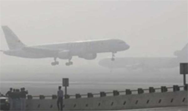 delhi  9 flights were diverted due to bad weather