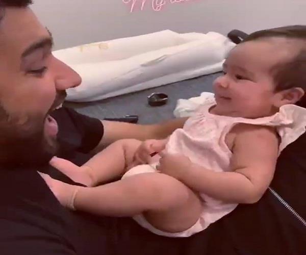 rohit playing with daughter samaira wife shared with video