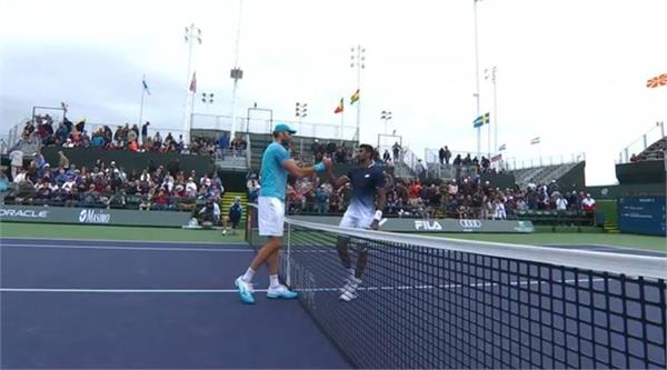 prajnesh gunneswaran s run at indian wells was stopped by ivo karlovic