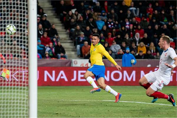 brazil rally past czech republic 3 1 gabriel jesus
