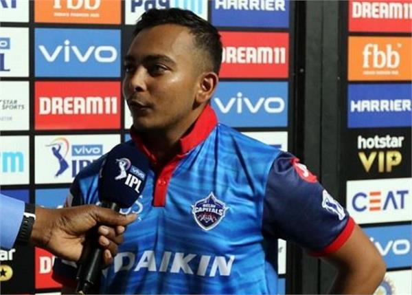 prithvi shaw  ipl 2019