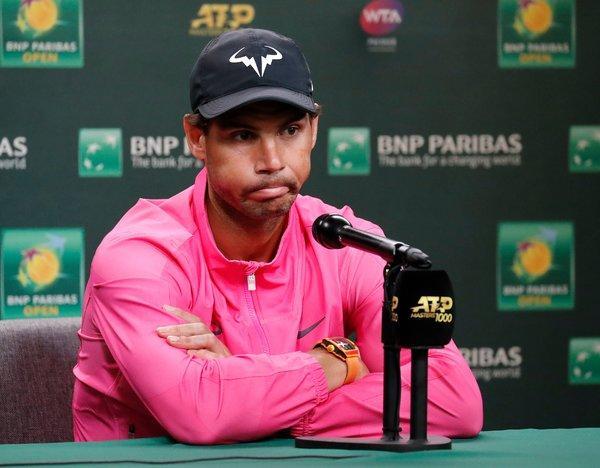 rafael nadal withdraws from semi final of indian wells tennis tournament