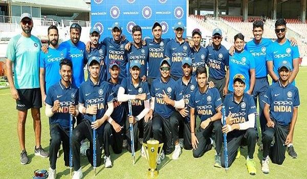 india b becomes under 19 four team champion