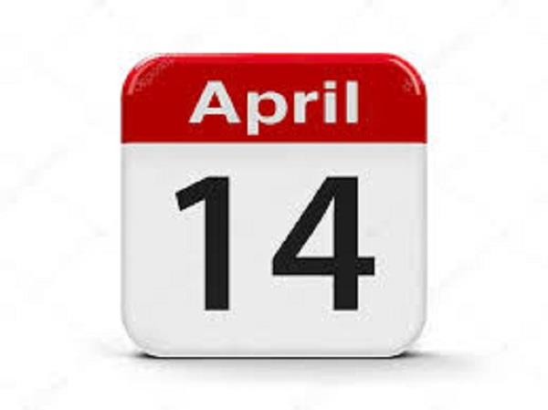 4 holidays together on april 14