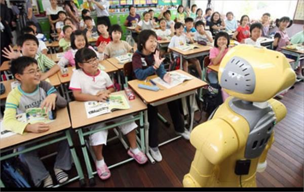 schools in japan using robots to stop fights of children