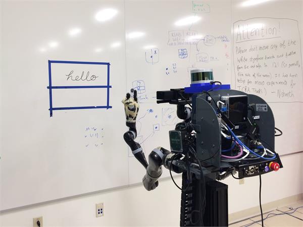 robot teaches itself to write in languages