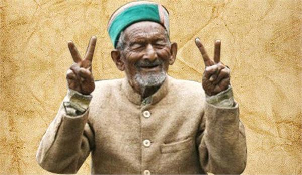 shimla first voter of india cast his vote