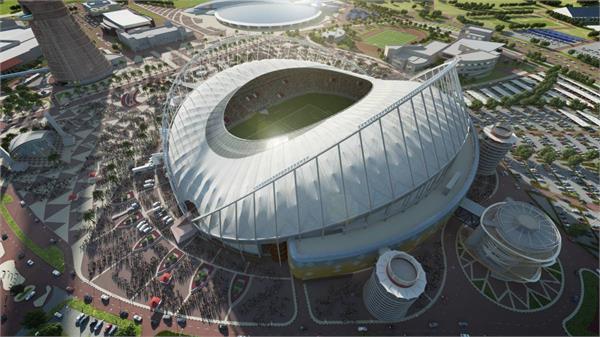 the first stadium built for the 2022 fifa world cup in qatar s capital city doha