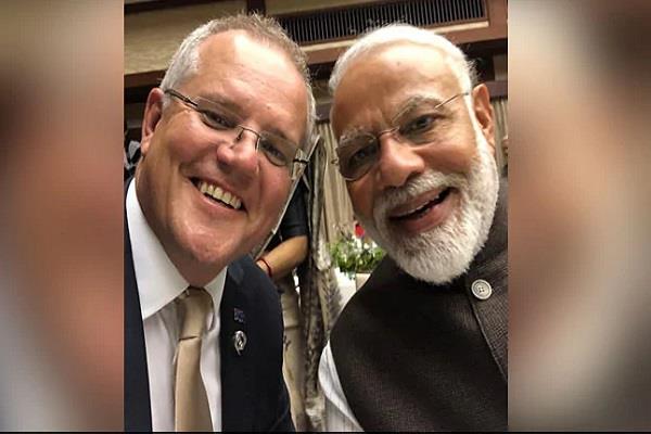 australia scott morrison selfie pm modi