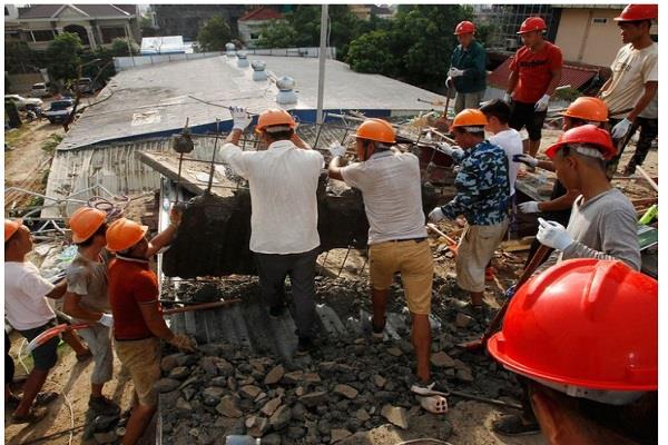 cambodia building collapse 17 dead