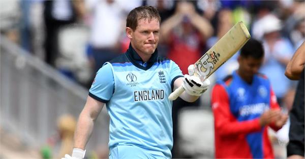 eng captain eoin morgan hit 17 six against afg in world cup