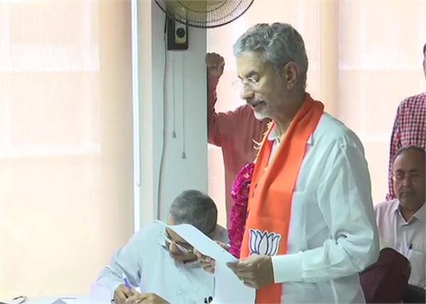 jaishankar rajya sabha elections nomination paper
