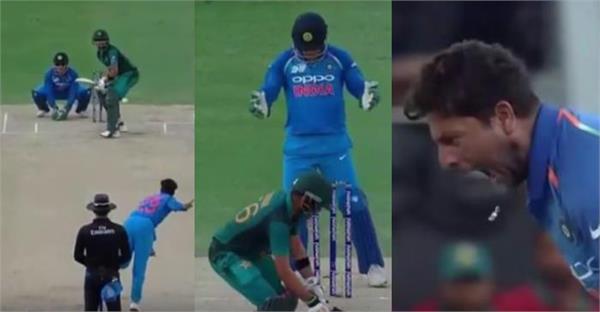 kuldeep yadav  s bold of babar azam one of the balls of cwc 19