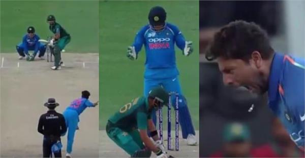 kuldeep yadav  s bold of babar azam one of the balls of cwc 19