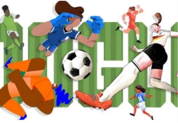 women football world cup  google doodle