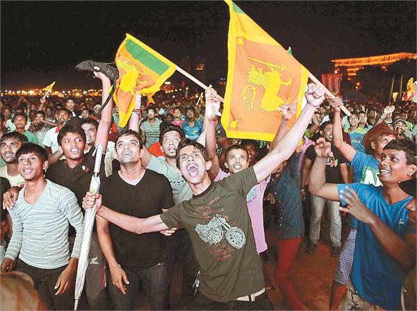 the celebration of victory over england in sri lanka is celebrated