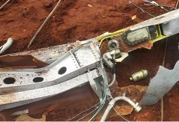 fuel tank tejas aircraft fell down in farm land