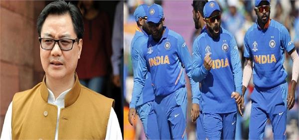 sports minister congratulates team india