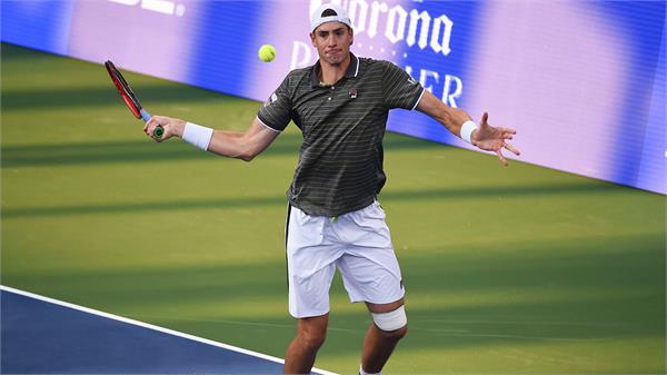 opelka upsets two time defending champion isner in atlanta
