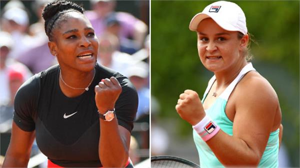 barty and serena in the pre quarterfinals final