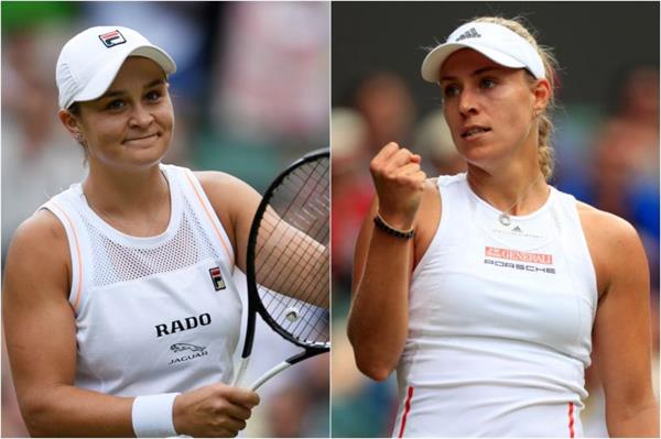 ashley barty and angelique kerber in second round