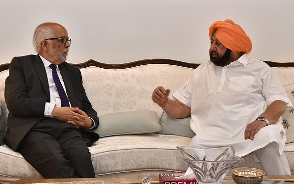 captain amarinder singh  nepal ambassador nilmber acharya