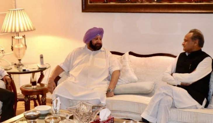 ਕੈਪਟਨ ਨੇ ਰਾਜਸਥਾਨ ਦੇ ਮੁੱਖ ਮੰਤਰੀ ਨਾਲ ਕੀਤੀ ਮੁਲਾਕਾਤ