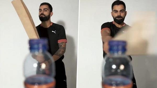 kohli  bottle cap challenge