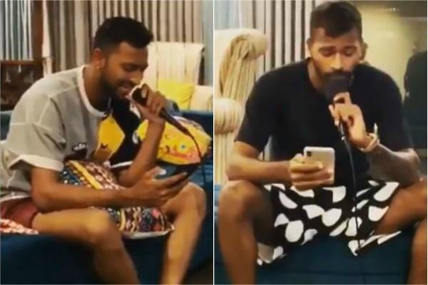 hardik and krunal pandya singing a song kolaveri di video goes viral