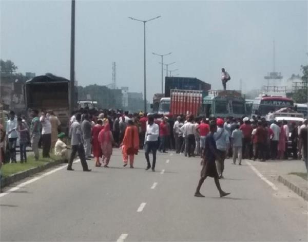 pathankot  jalandhar  highway jam