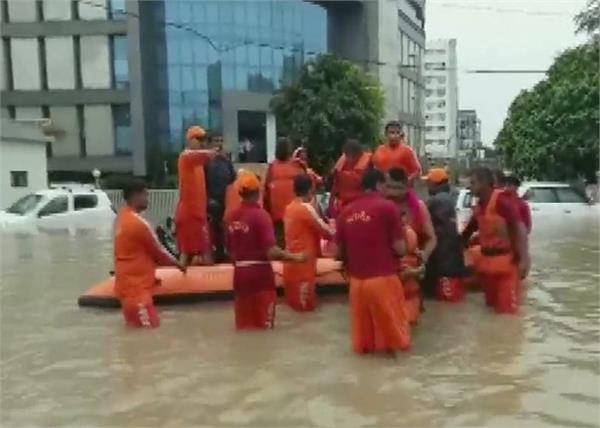 vadodara rain death airport traffic