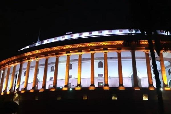 section 370 shifts across country shining with tricolor parliament house