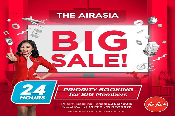 ਏਅਰ ਏਸ਼ੀਆ ਦੀ ''Big Sale'' ਦੇ ਬਚੇ ਸਿਰਫ 2 ਦਿਨ , 899 ਰੁਪਏ ''ਚ ਲਓ ਹਵਾਈ ਯਾਤਰਾ ਦਾ ਆਨੰਦ