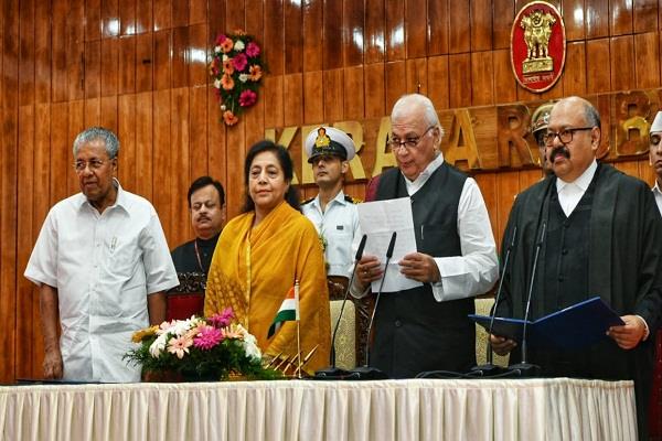 arif mohammad khan sworn kerala governor