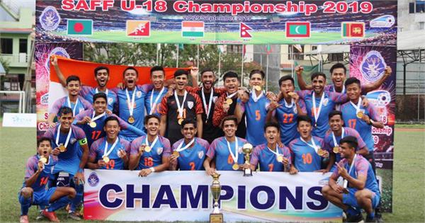 india u 18 wins saf football title for the first time